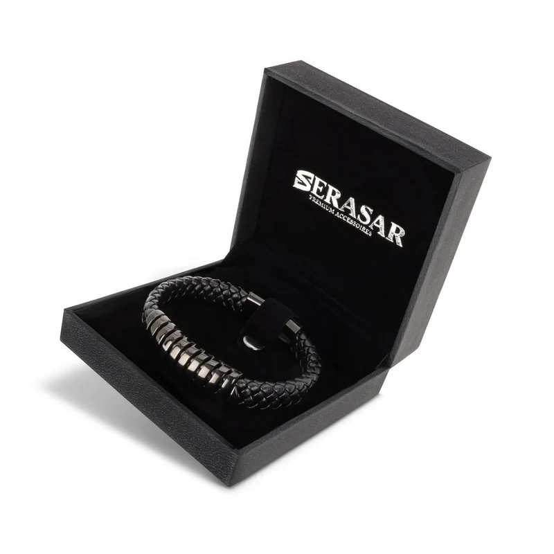 Lederarmband mit Magnetverschluss "Helix"