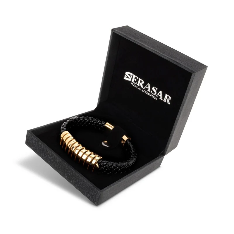 Lederarmband mit Magnetverschluss "Helix"
