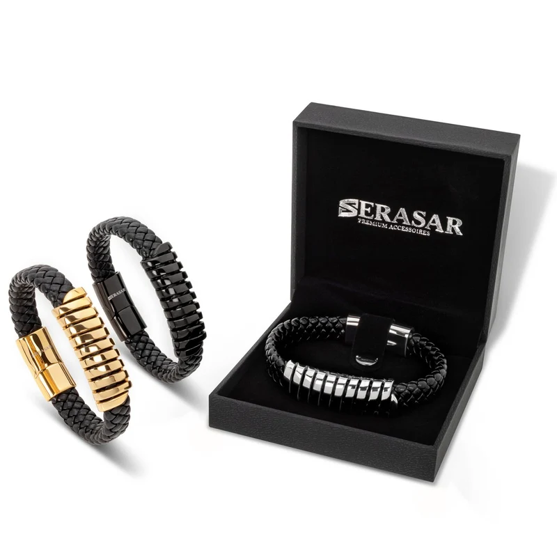 Lederarmband mit Magnetverschluss "Helix"