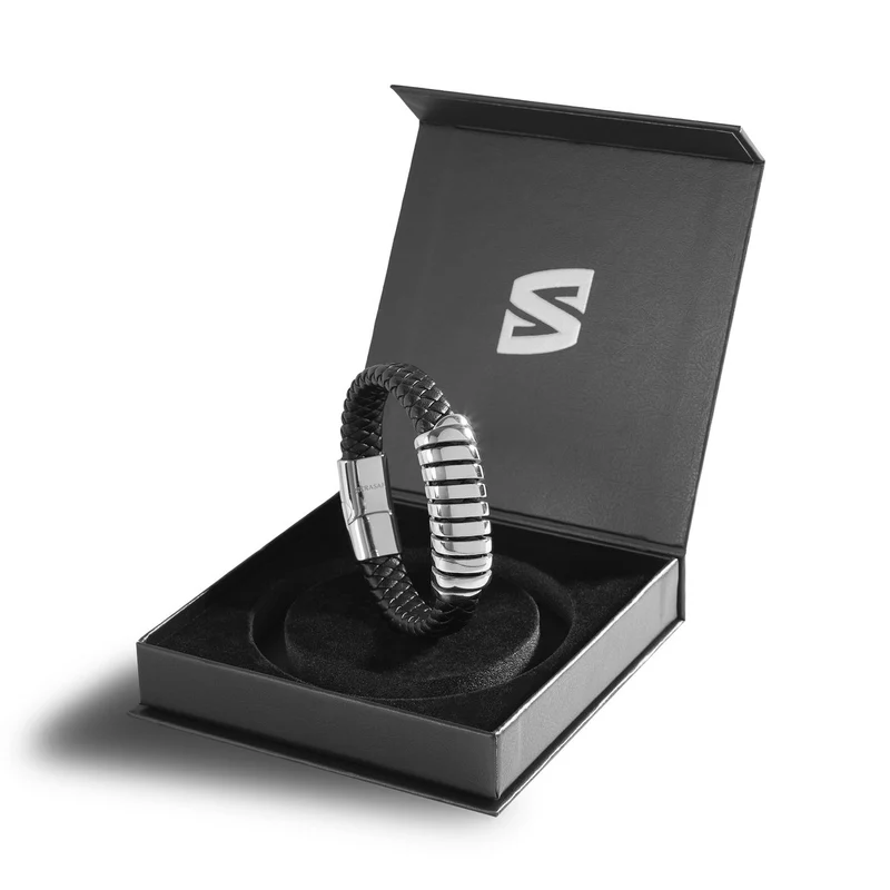 Lederarmband mit Magnetverschluss "Helix"