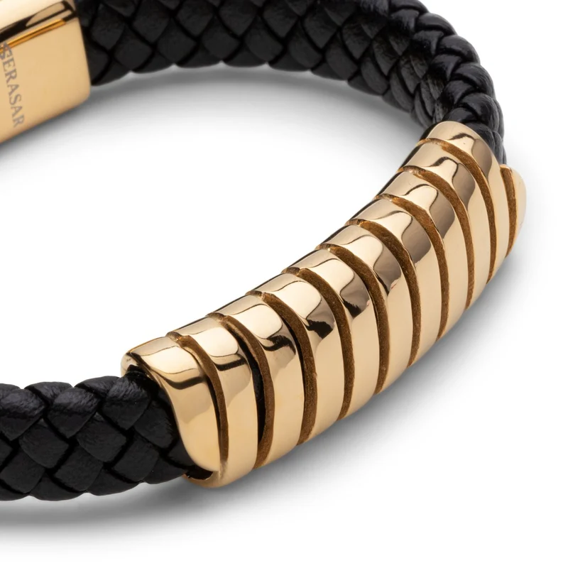 Lederarmband mit Magnetverschluss "Helix"