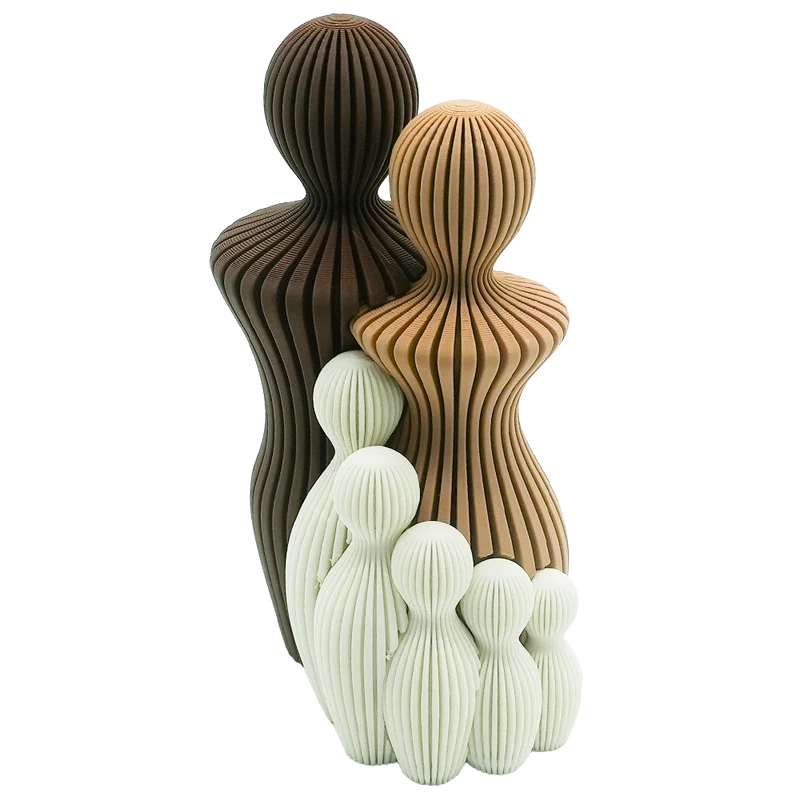 Familienfiguren-Skulptur fürs Regal