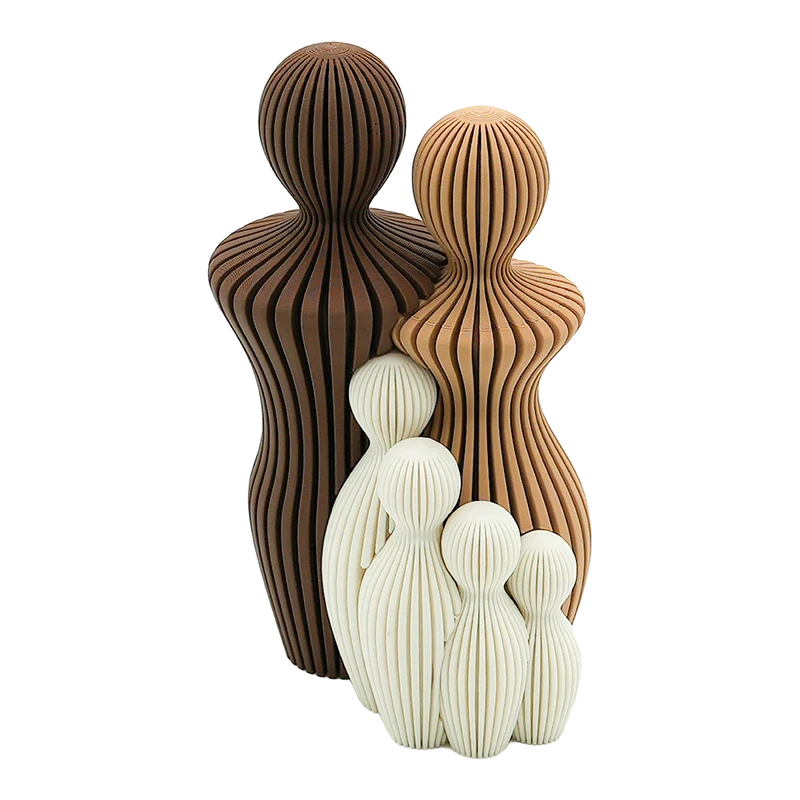 Familienfiguren-Skulptur fürs Regal