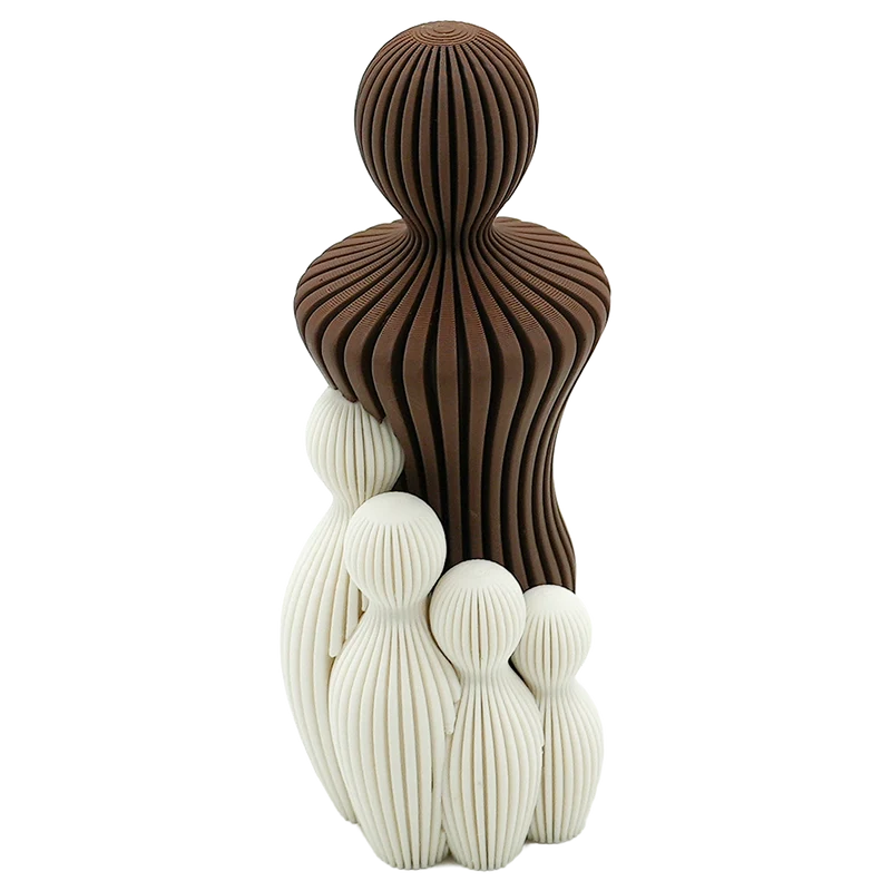 Familienfiguren-Skulptur fürs Regal