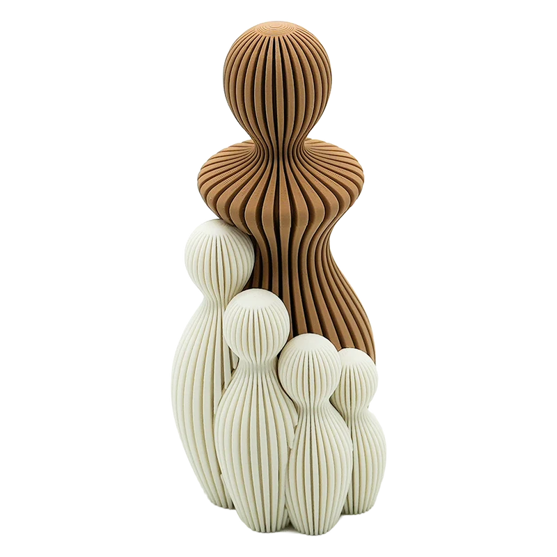 Familienfiguren-Skulptur fürs Regal