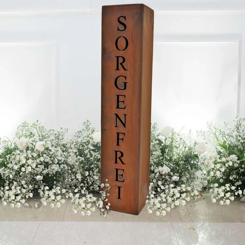 Personalisierte Geschenkideen, Dekosäule mit eigenen Namen von Rostikal - Personalisiert mit Ihrem Namen