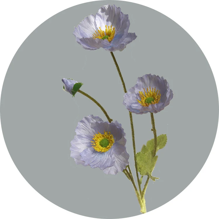 60 cm künstliche Mohnblüten für Gartendekoration