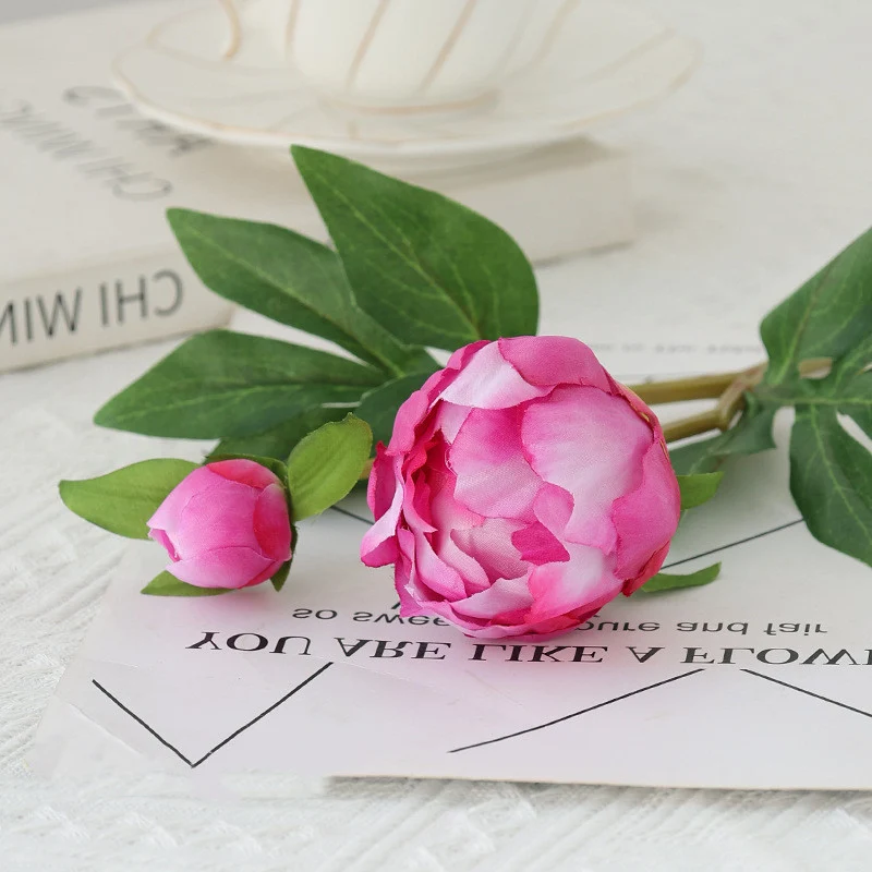 47 cm künstliche Seide-Pfingstrosenstängel – Für Hochzeit & Heimdekoration