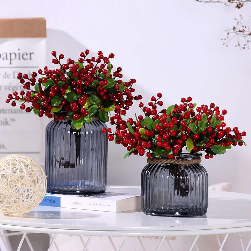 23 cm künstliche Heilige Beeren für Weihnachts- und Hausdekoration