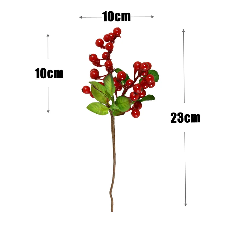 23 cm künstliche Heilige Beeren für Weihnachts- und Hausdekoration