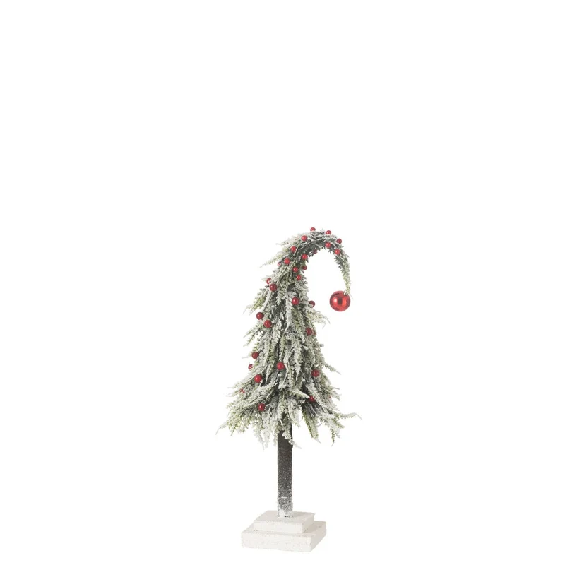 Weihnachtsbaumhut mit LED, Schnee, Grün/Rot, Medium