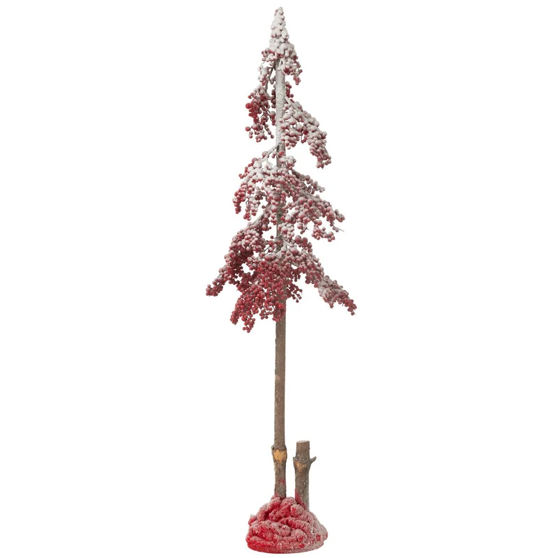 Weihnachtsbaum mit großen Beeren, Rot, groß