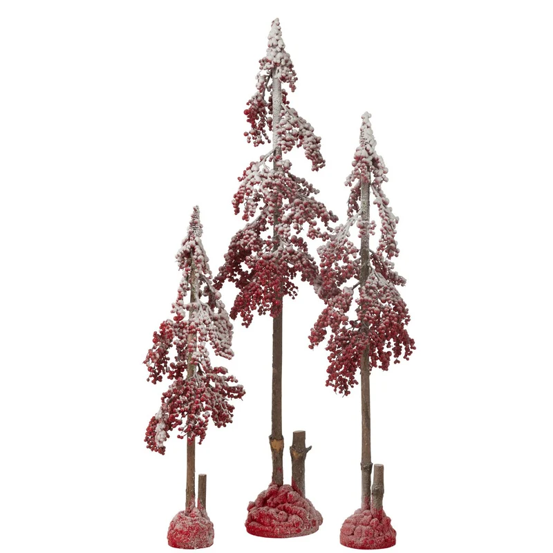 Weihnachtsbaum mit großen Beeren, Rot, groß