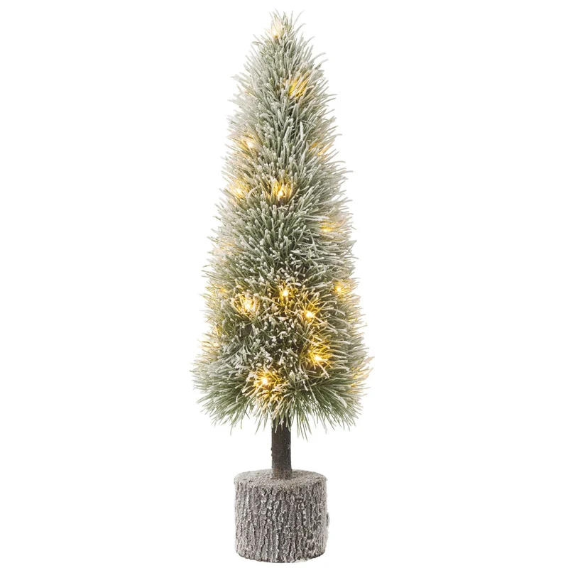 Weihnachtsbaum B+LED Kunststoff Schneegrün Groß