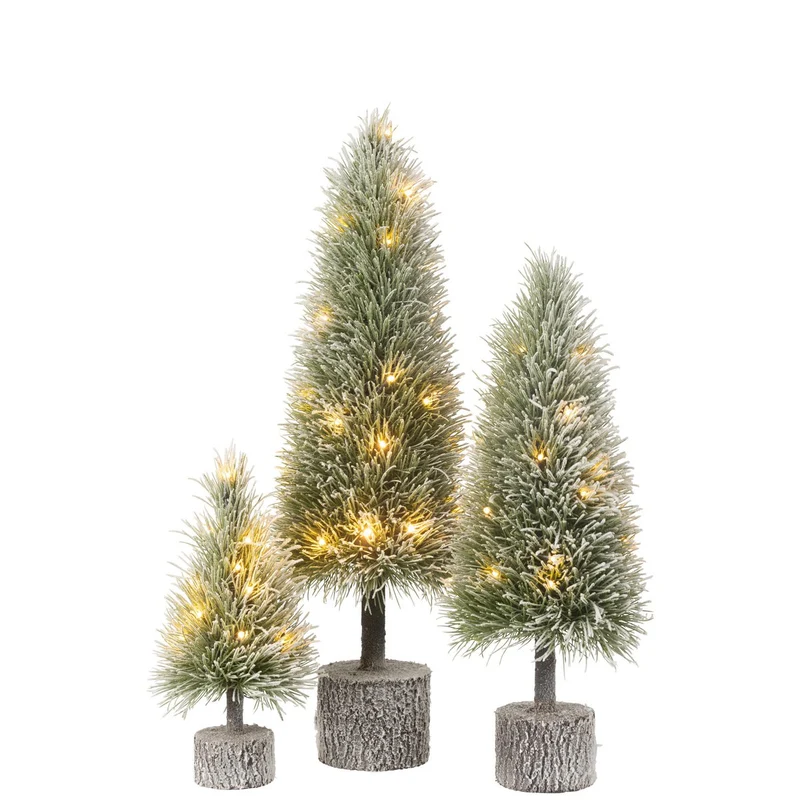 Weihnachtsbaum B+LED Kunststoff Schneegrün Groß