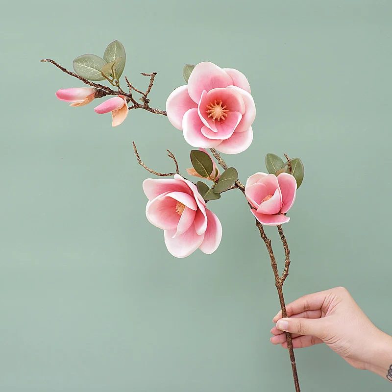 78 cm künstliche Magnolien in Herbstfarben – für Herbst-Wohnraumdekoration