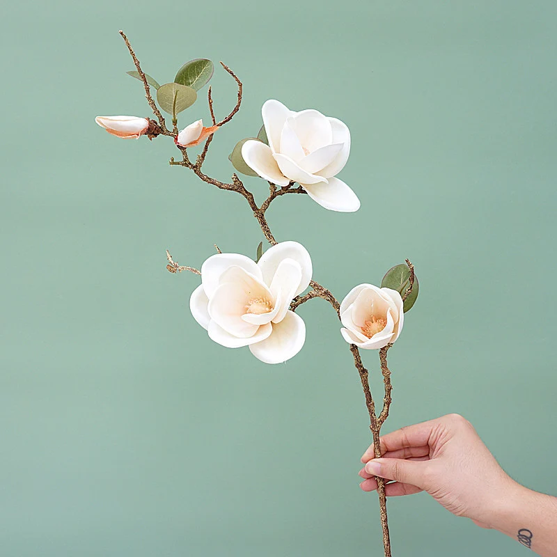 78 cm künstliche Magnolien in Herbstfarben – für Herbst-Wohnraumdekoration