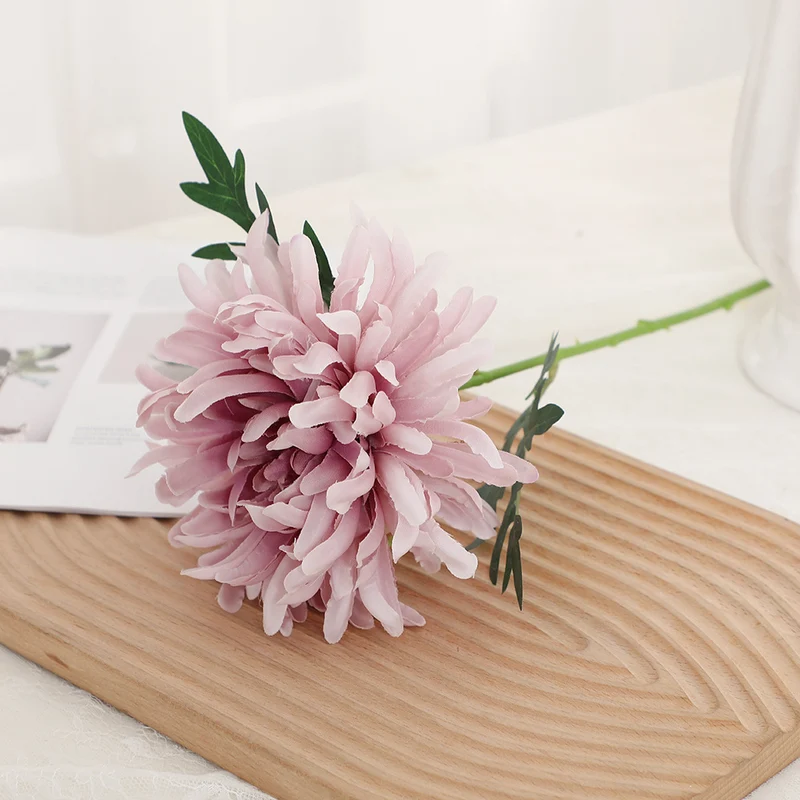 Großhandel 45cm Kunst-Pfingstrosen "Claw Chrysanthemum Premium Kräuselblumen für Party-Dekoration