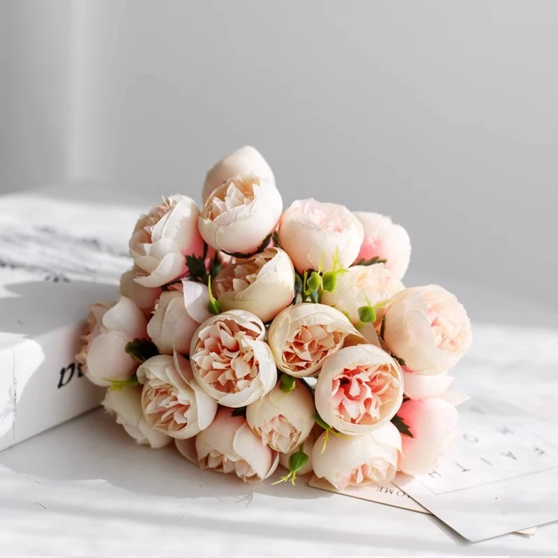 Großhandel 30cm Pfingstrosen-Bouquets mit Knospen-Stängeln Perfekt für Hochzeits-DIY-Projekte, Blumenarrangements