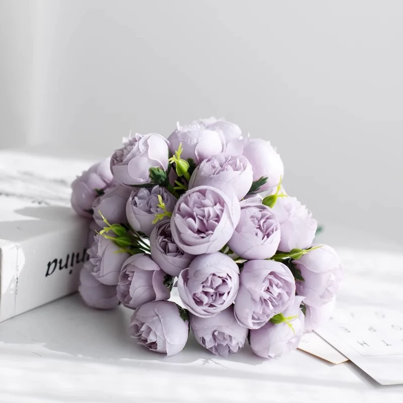 Großhandel 30cm Pfingstrosen-Bouquets mit Knospen-Stängeln Perfekt für Hochzeits-DIY-Projekte, Blumenarrangements