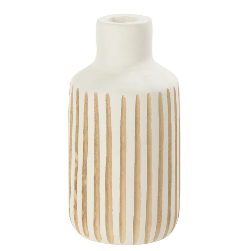 Vase Ying - Schlichte Eleganz aus Holz in Weiß