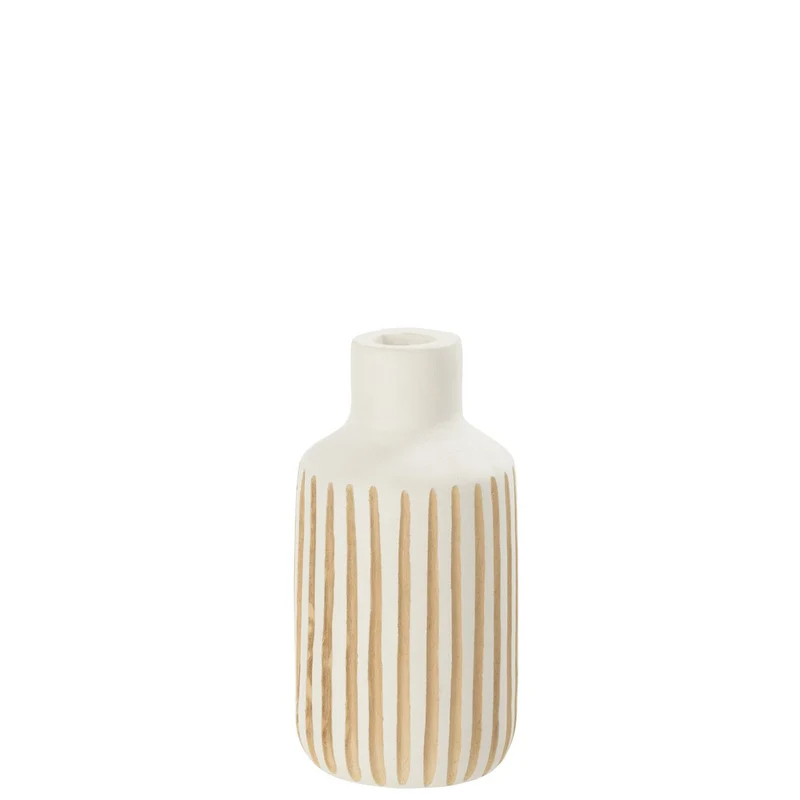 Vase Ying - Schlichte Eleganz aus Holz in Weiß