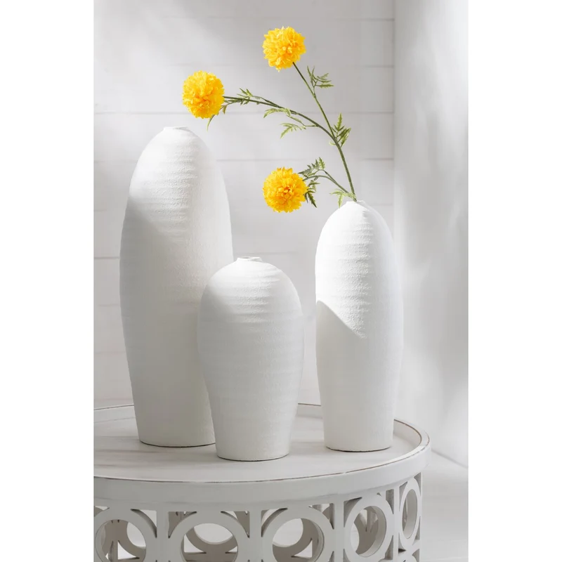 Vase Creta Clay Weiß Klein