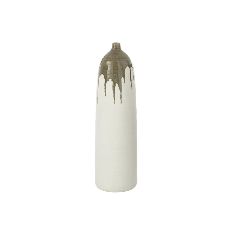 Vase Olea Bottle Olivgrün/Weiß Groß