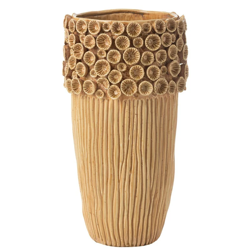 Vase Coral High Clay Ocker Groß