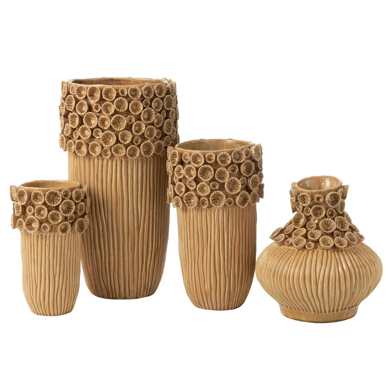 Vase Coral High Clay Ocker Groß