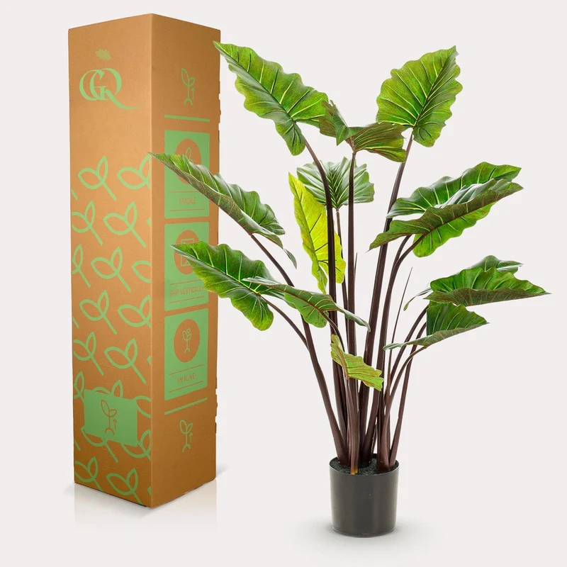 Kunstpflanze Alocasia „Pink China“ - Elefantenohr - 130 cm