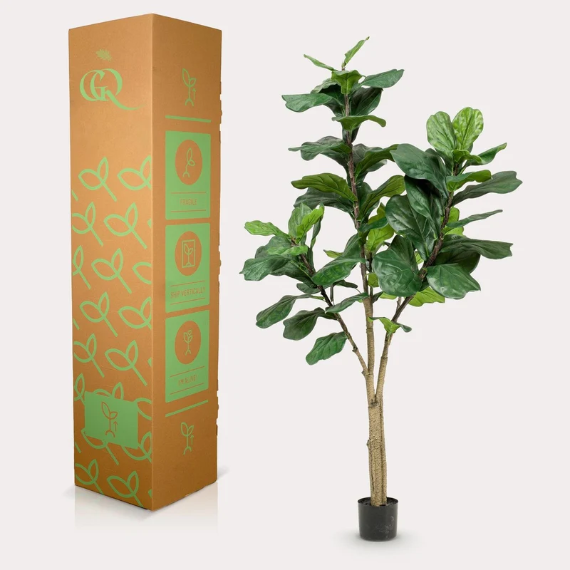 Künstliche Pflanze - Ficus Lyrata - Tabakpflanze - 180 cm