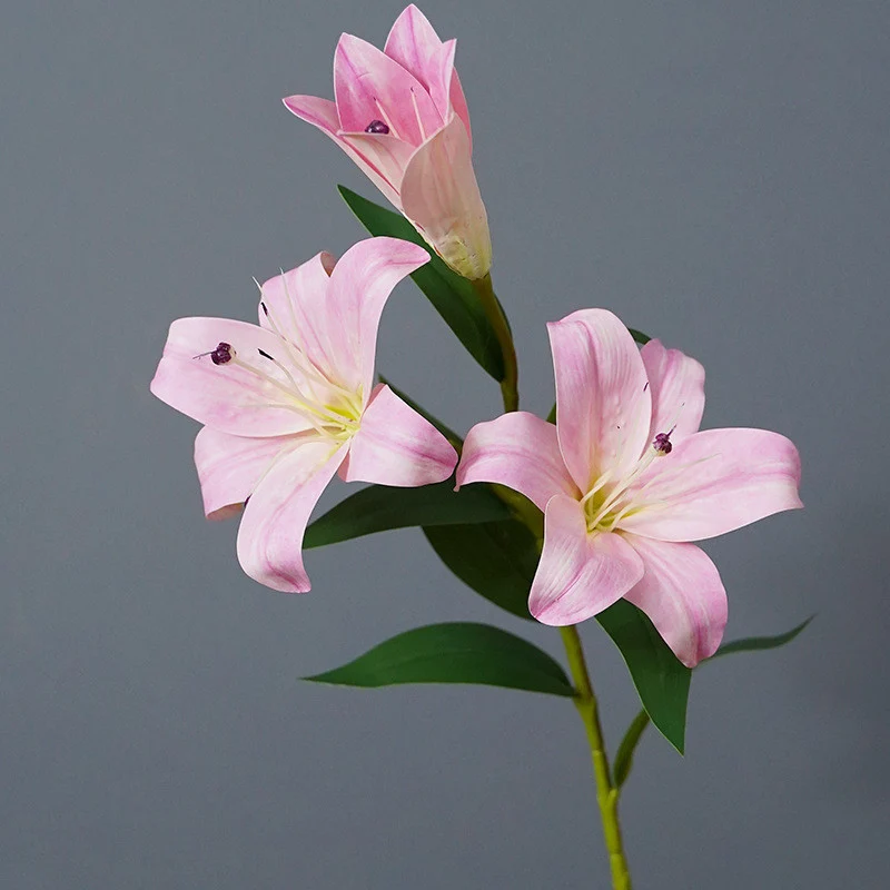 72 cm künstliche Tigerlilien mit echtem Touch – Blumenstrauß aus künstlichen Blumen, Tischzentren-Arrangements für Hochzeiten, zu Hause, Parties, Gärten und Büros als Dekoration