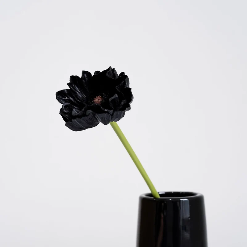 12 Stück 34 cm lange künstliche Mohnblumenstängel aus PU – mit echthaftem Touch