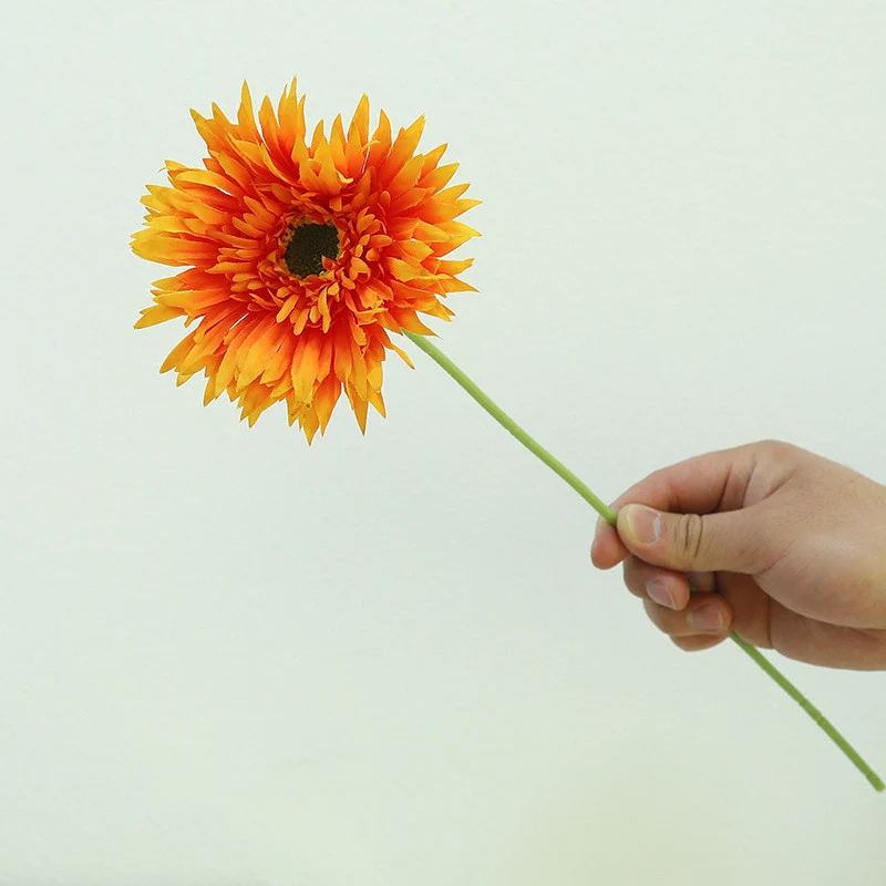 10 Stück 45 cm lange künstliche Gerbera-Blüten-Sträußchen – perfekt für Inneneinrichtung, Vase-Arrangements, Hochzeit, Party-Tischmitte und DIY-Blumen-Dekoration