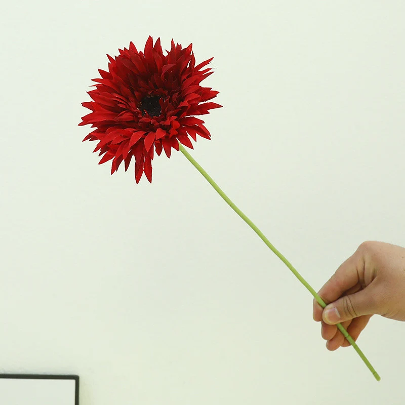 10 Stück 45 cm lange künstliche Gerbera-Blüten-Sträußchen – perfekt für Inneneinrichtung, Vase-Arrangements, Hochzeit, Party-Tischmitte und DIY-Blumen-Dekoration