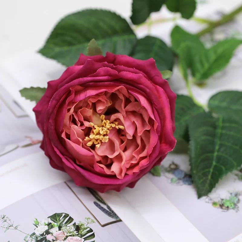 60 cm Künstliche Rosen mit Realistischem Griff & Feuchtem Finish