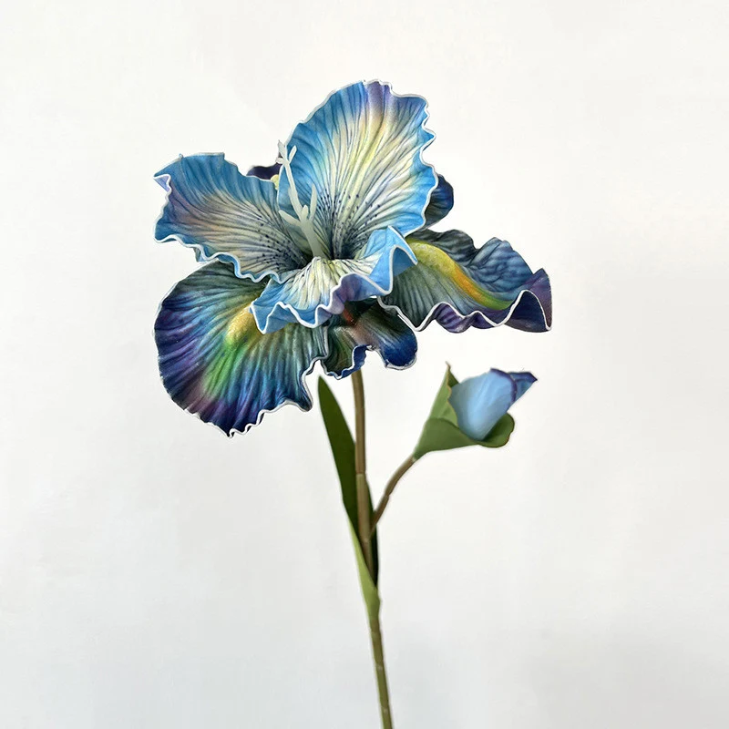 45 cm Künstliche Schwertlilien künstliche Iris – Ölmalerei-Schwertlilien und deutsche vintage Schwertlilien