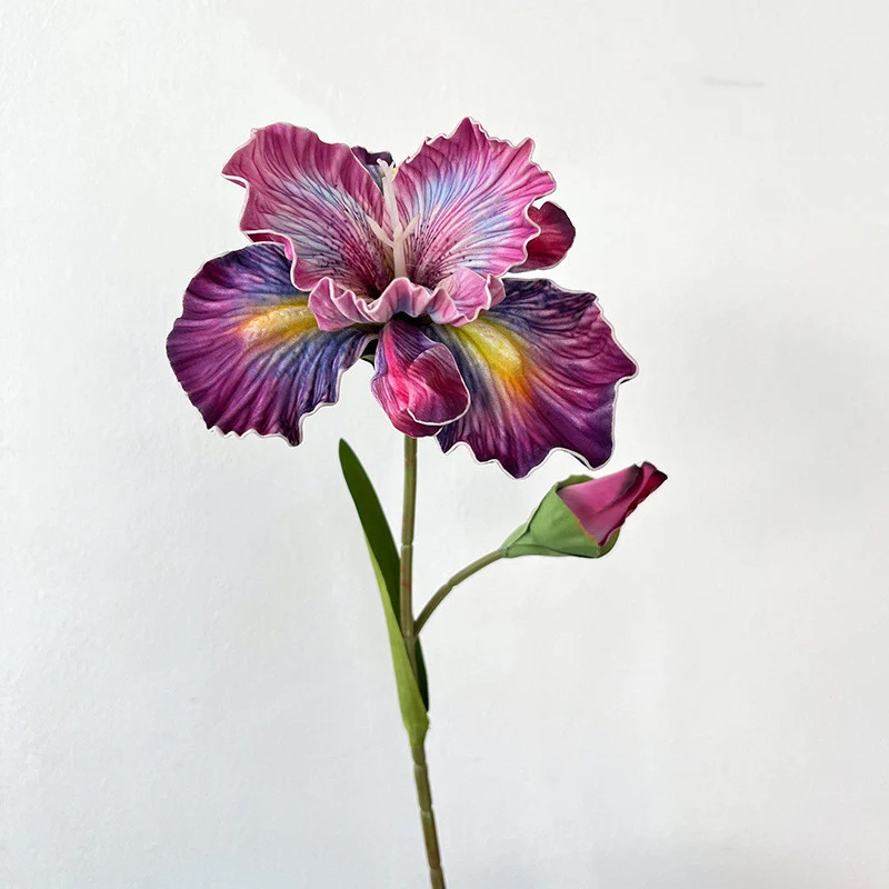 45 cm Künstliche Schwertlilien künstliche Iris – Ölmalerei-Schwertlilien und deutsche vintage Schwertlilien