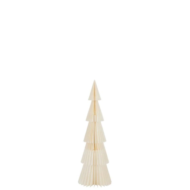 Dekoration Weihnachtsbaum faltbar aus Papier, Weiß, klein