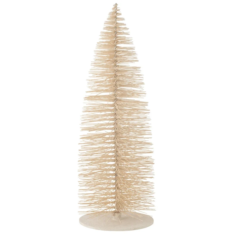 Weihnachtsbaum Deko Glitzer Holz Weiß Extra Groß