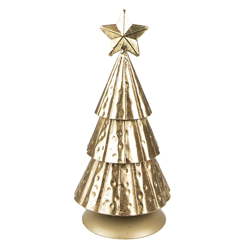 Weihnachtsdekoration Weihnachtsbaum Goldfarben 8x20 cm