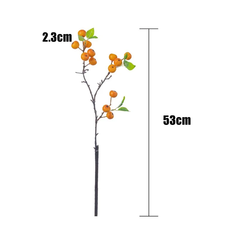 53 cm Künstliche Beerenstiele - Schein-Herbstbeeren für Herbst-Wohnraumdekoration, Thanksgiving, Kränze und Herbstarrangements