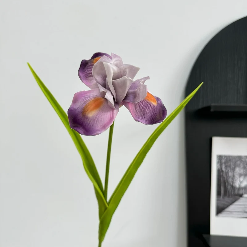 Großhandel: 55 cm künstliche Schwertlilien-Stängel künstliche Iris Deko-Simulationsblumen für die Wohnung