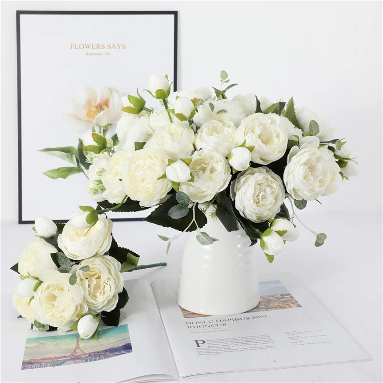 30 cm künstliche Pfingstrosen – Seidenblumenstrauß im Bulk-Pack für Hochzeit, Party & Zuhause