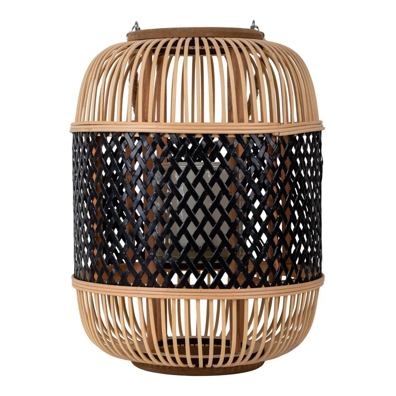 LED-Solarlaterne Korbinian aus Korbgeflecht, Höhe 38 cm