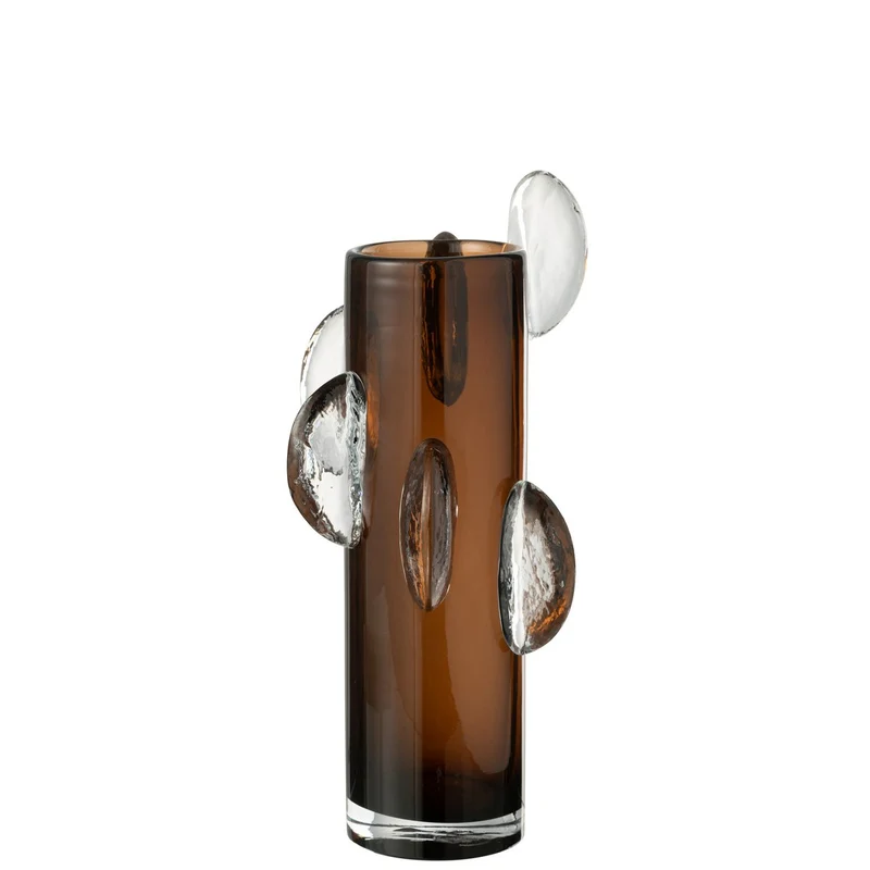 Vase Steggy Glas Braun Klein