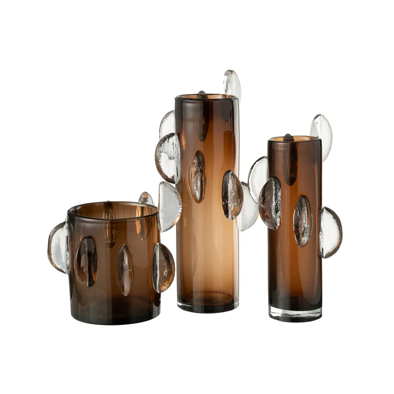 Vase Steggy Glas Braun Groß