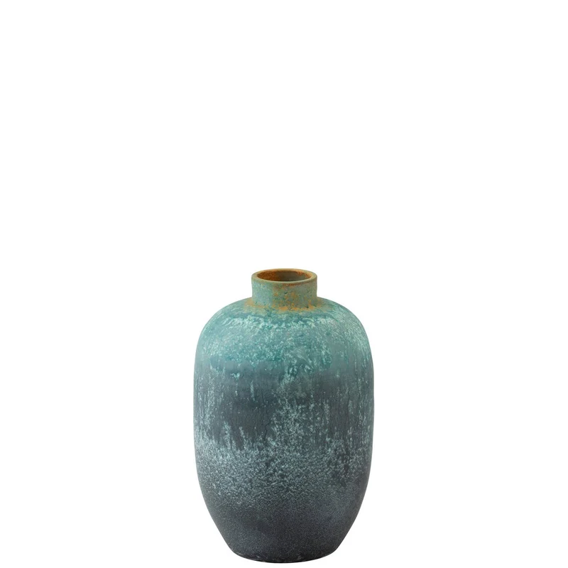 Vase Vintage Keramik Azurblau Klein