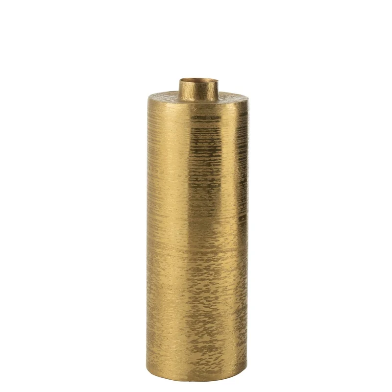 Vase Rund Metall Gold Groß